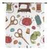 Hand Drawn Of Sewing Tools Sheer Curtains Bedroom Voile Curtain Living Room Window Sheer Curtains Kitchen Tulle Drapes