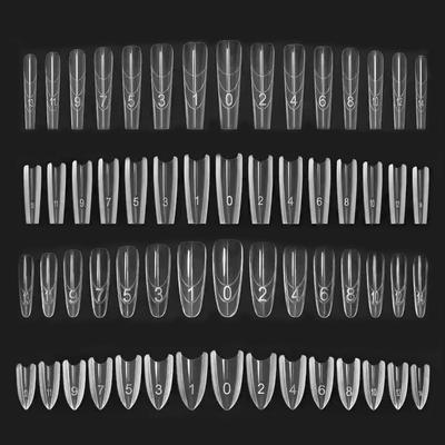 240pcs Nail Forms Sandwich 2 Nail Form Mold Reusable Full Cover Tips Mold Clear Nail Arting Extension Tool Nail Shaping Tool