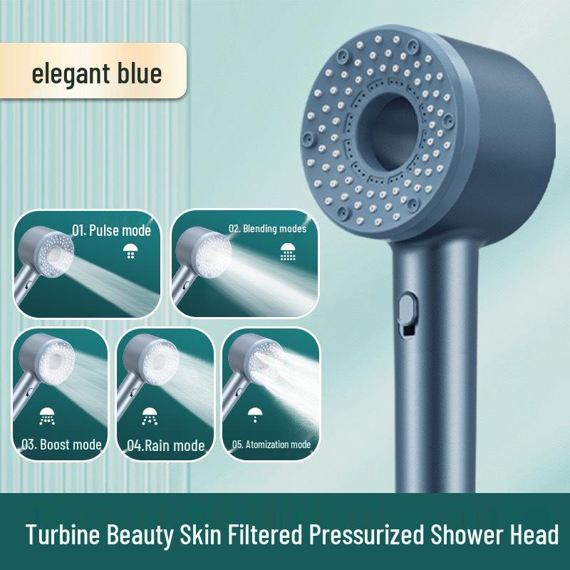 Popular German Turbo Shower Head with Large Output and Five-Speed Filter
