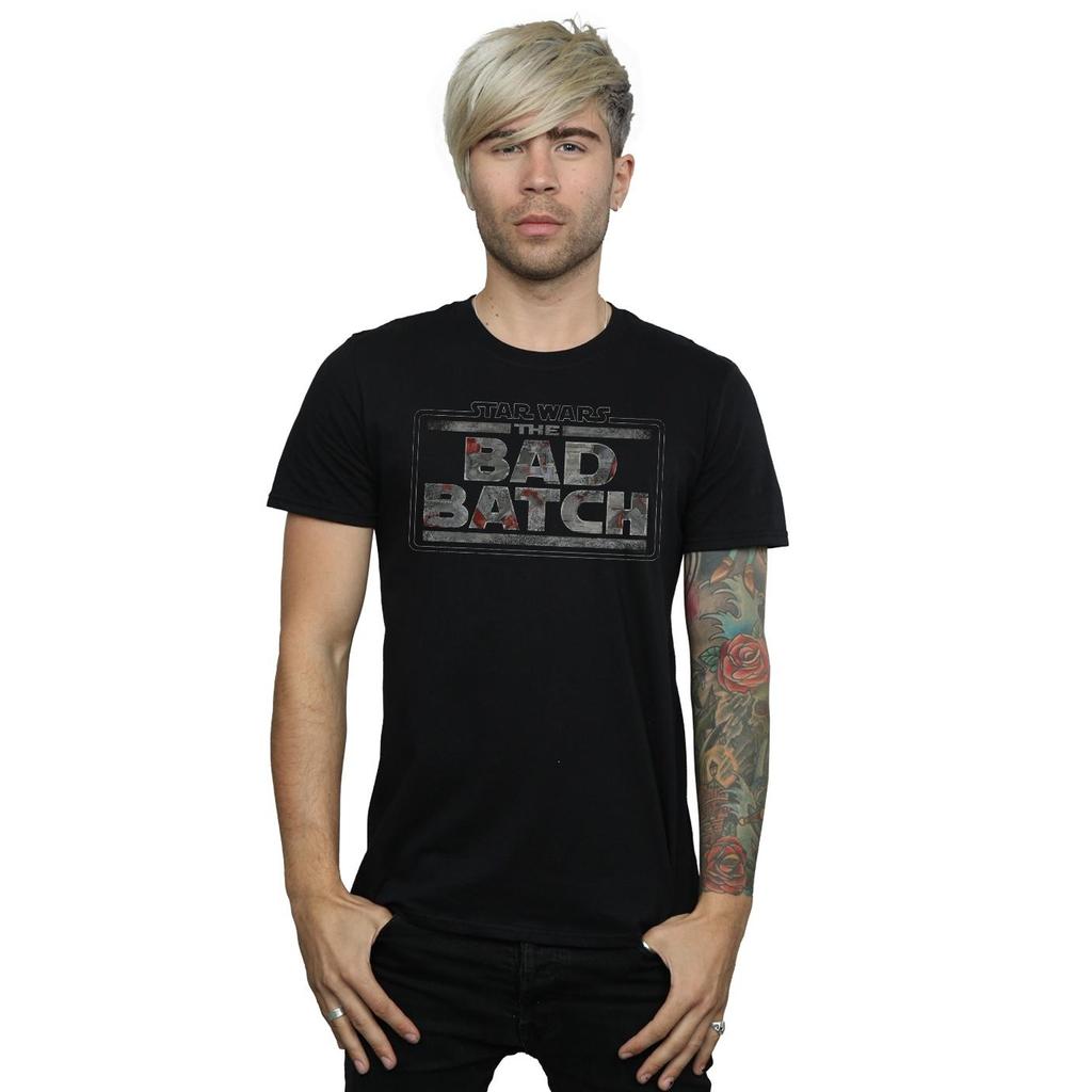 Star Wars Mens The Bad Batch Texture Logo T-Shirt
