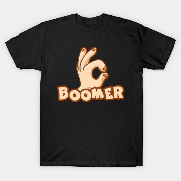 

Men Black Print T-shirt Ok Boomer No-Cut Transfer Paper Print Cotton Tshirt M чорний