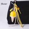 Lollipop Ornaments Faux Leather Ice Cream Pendant, Hanging Decoration Portable Keychain Charms with Braided Rope, Handbag Backpack Purse Bag