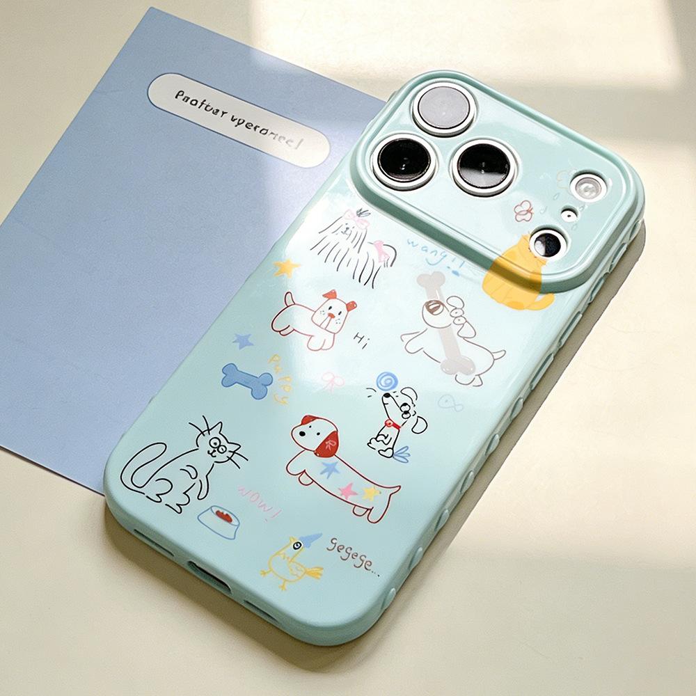 Cure soft cute dog suitable for iPhone17/17Pro mobile phone case anti-drop Apple 16/15 protective case new model