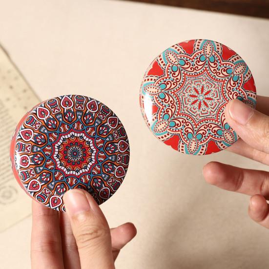 Yousheng Ethnic Style Candy Storage Jar Vintage Tin Can Multi-purpose Jewelry Sugar Tea Leaf Tinplate Container Kitchen Canister Decoration