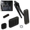 Gas Pedal w/Brake +Clutch Pad & 24"/36'' Throttle Cable Bracket Spring Kit XL Series Billet Aluminum Non-Slip Black/Silver