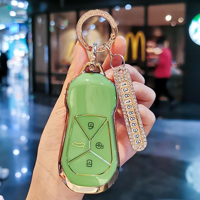 New TPU Car Remote Key Case Cover Protect Shell Bag For Xpeng Xiaopeng P5 P7 G9 G3i Smart 4 Buttons Keyless Accessories