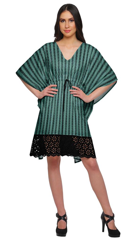 Moomaya Short Caftan Cover Up Dress Printed Women Kaftan Beachwear Cover Up