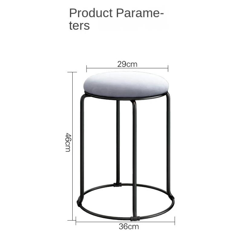 Nordischer kleiner Hocker, Internet Home Celebrity Creative Bank, leichter luxuriöser runder Hocker, moderner einfacher niedriger Hocker, weicher Sitz, Stacka