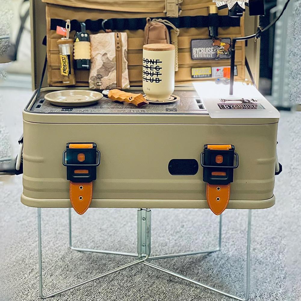 Aluminiumlegierung Boxständer Tragbare Eisen Aufbewahrungsbox Halterung Edelstahl Outdoor Aufbewahrungsboxen Regale für Reisekochen