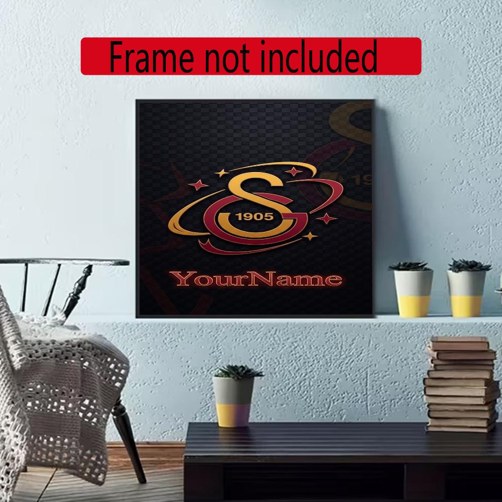 Galatasaray Customize Text Diamond Painting Round Diamond Mosaic Suitable For Beginners Diamond Painting Rhinestones Gift Frameless