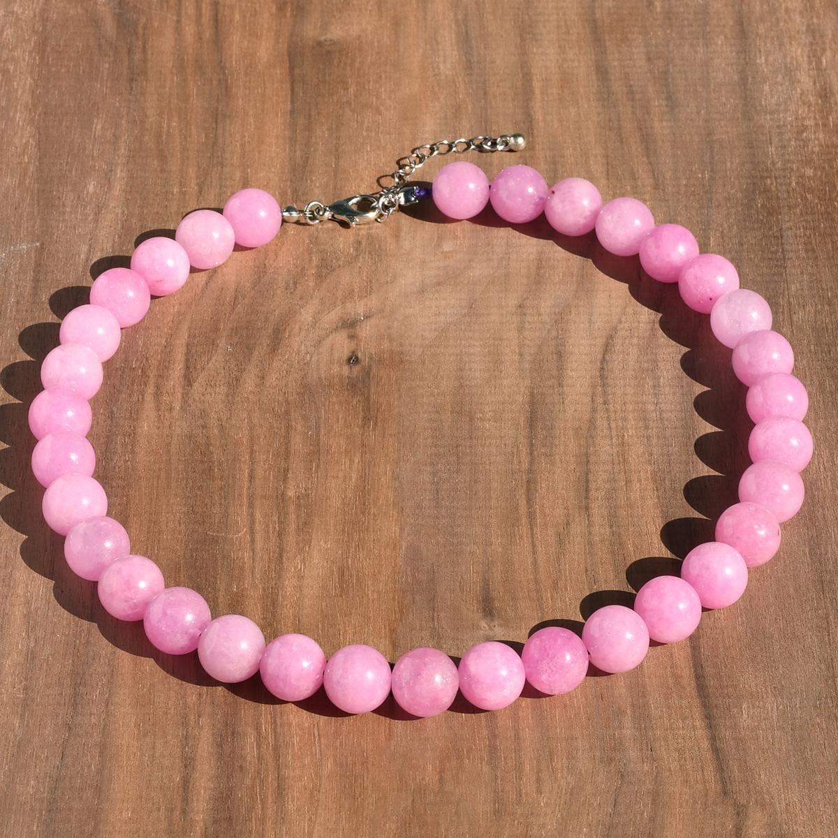 

Натуральный камень 12 мм Розовый кварц Цветной камень Круглые бусины Ожерелье Богемное Женское Весенне-летнее Нежное Циркон