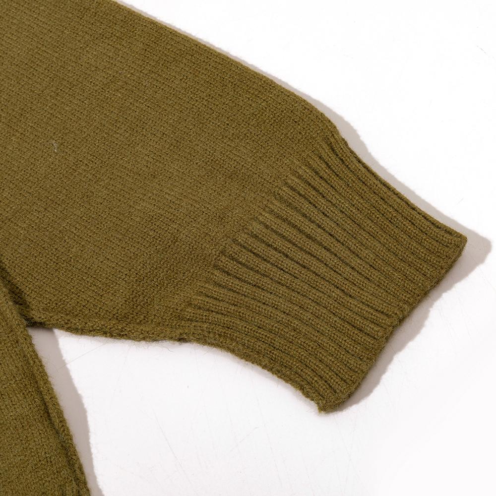 8199 AMI Autumn and Winter White Heart-shaped Jacquard Alpaca Wool Blended Loose Sweater Polo Collar Men Pullover Sweater