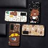 Korea Cute L-Line F-Friends B-Brown Phone Case For Samsung S 9 10 20 21 22 23 30 23plus Lite Ultra FE S10lite Fundas