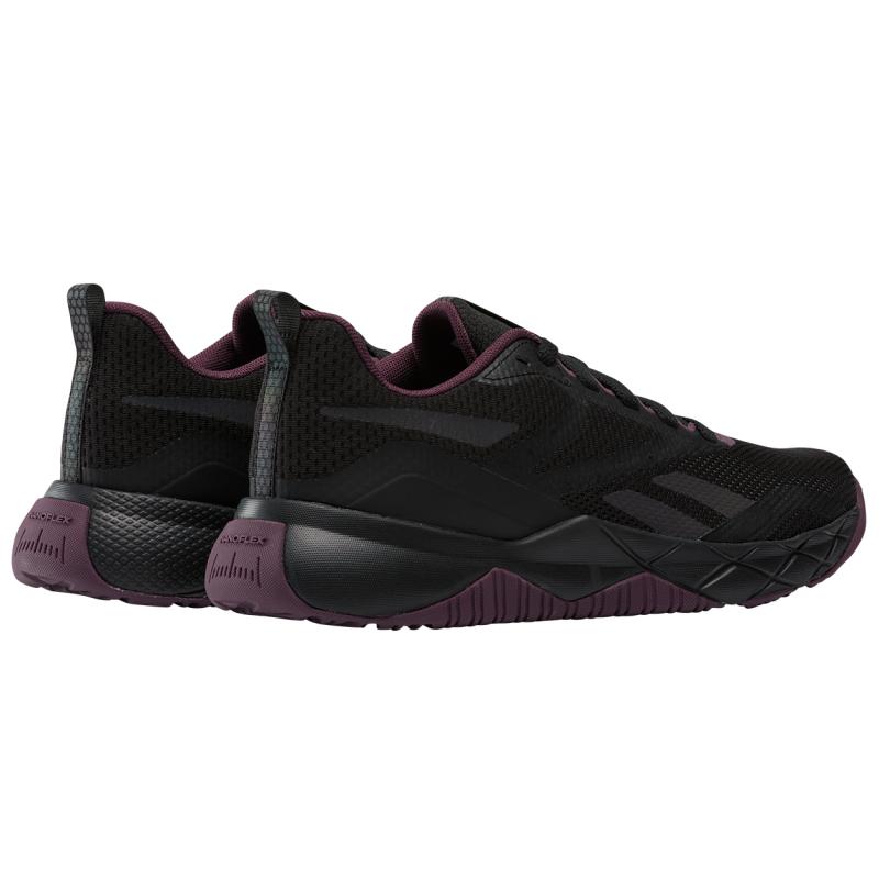 Reebok Support Low-Top Training Shoes Women's Black Purple Sneakers 100205408