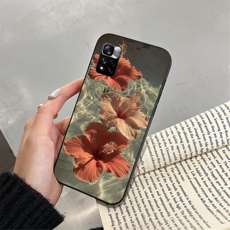 

Phone Case For Xiaomi Poco C71 15T 14T Pro Redmi note 15 14 14 13 Pro Redmi A5 15C 13C Blue Sea Flower Water Note 15 Pro Plus