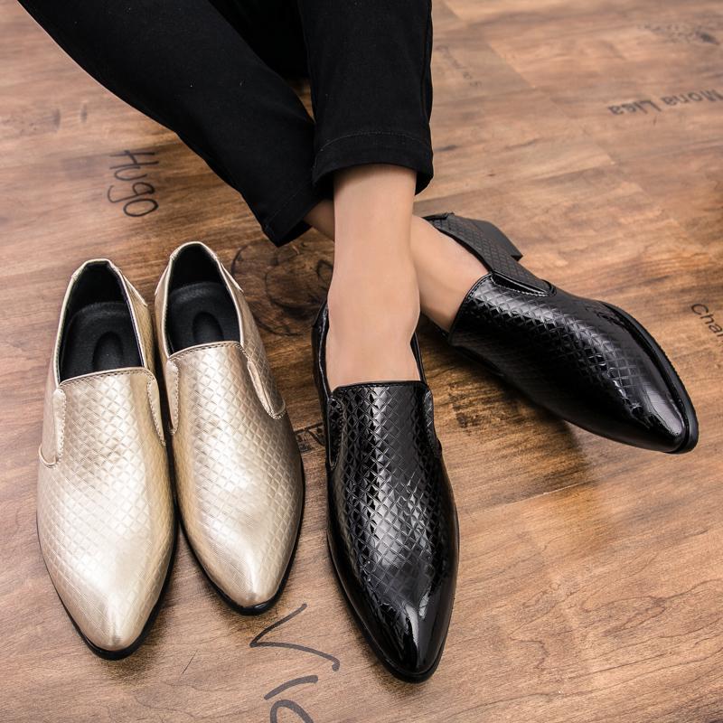 Obchodní boty pro muže slip on mokasíny britský styl neformální formální kožené boty pánské společenské boty boty Yuppie Brogue mužské