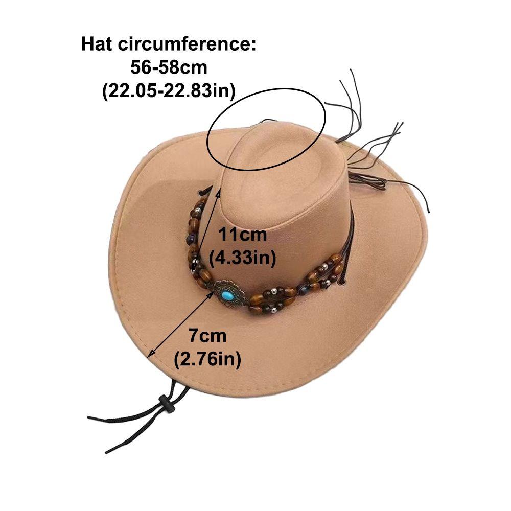 Felt Western Cowboy Hat Tibetan Style Jazz Fedora Hats New Felt Cap Outdoor Riding