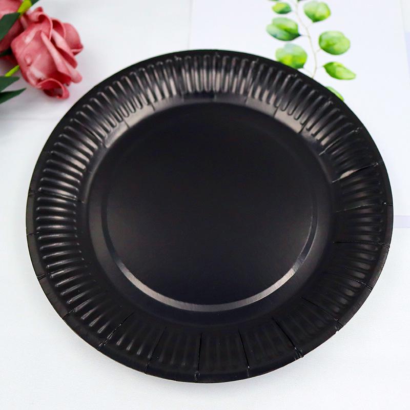 Solid Color Disposable Paper Plates for Party, Picnic, or Birthday