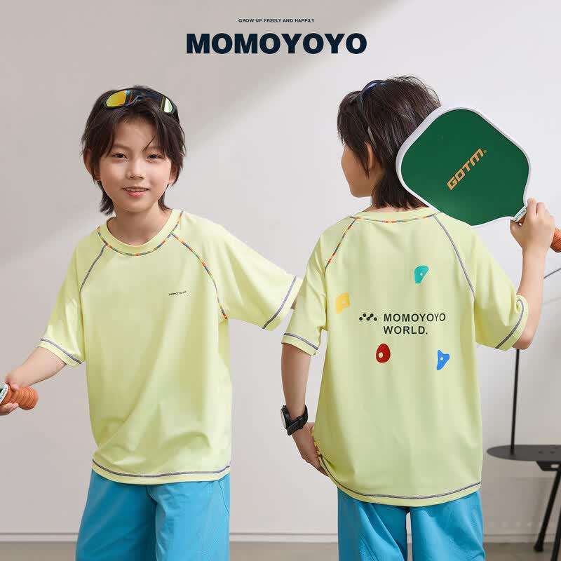 Kids  Color-Block Quick-Dry Sports T-Shirt 170 жёлтый