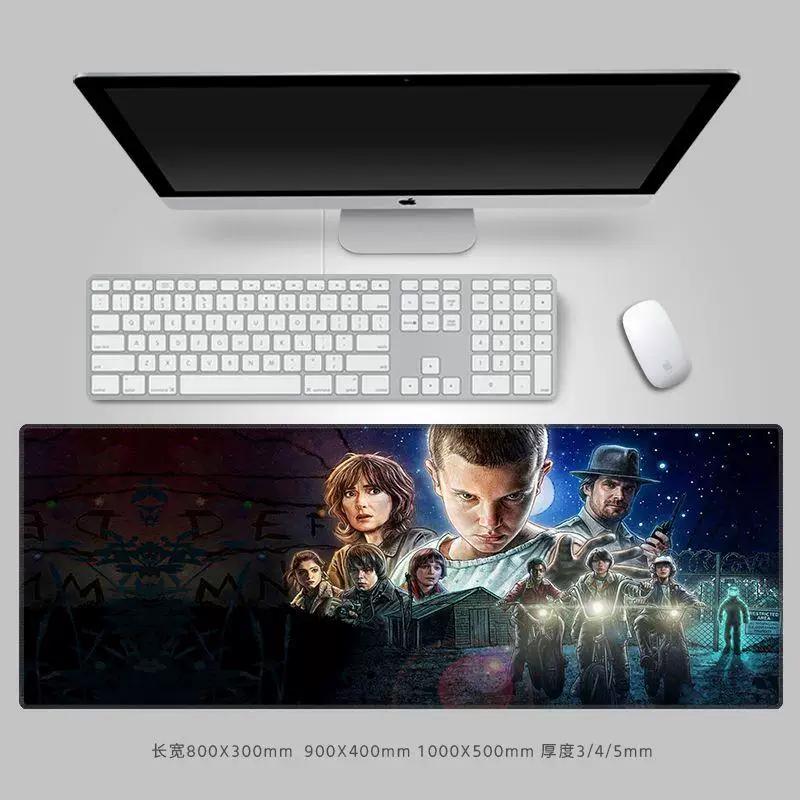 Premium Personalisierte Kreative Mauspads StrangerThings Leder-Mauspad Peripheres Computer-Tastaturpad Große Größe Büro-Schreibtischpad Tastaturpad