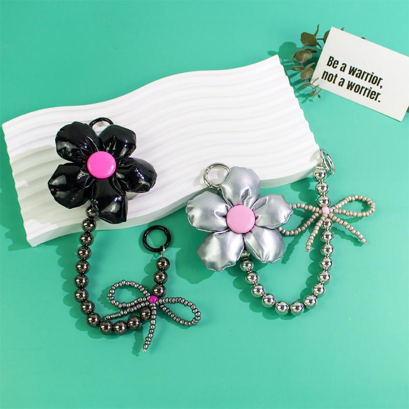 Fashion Sweet Cool Flower Bowknot Lanyard Handbag Backpack Decorative Chain For Women Bag Pendant Accessories