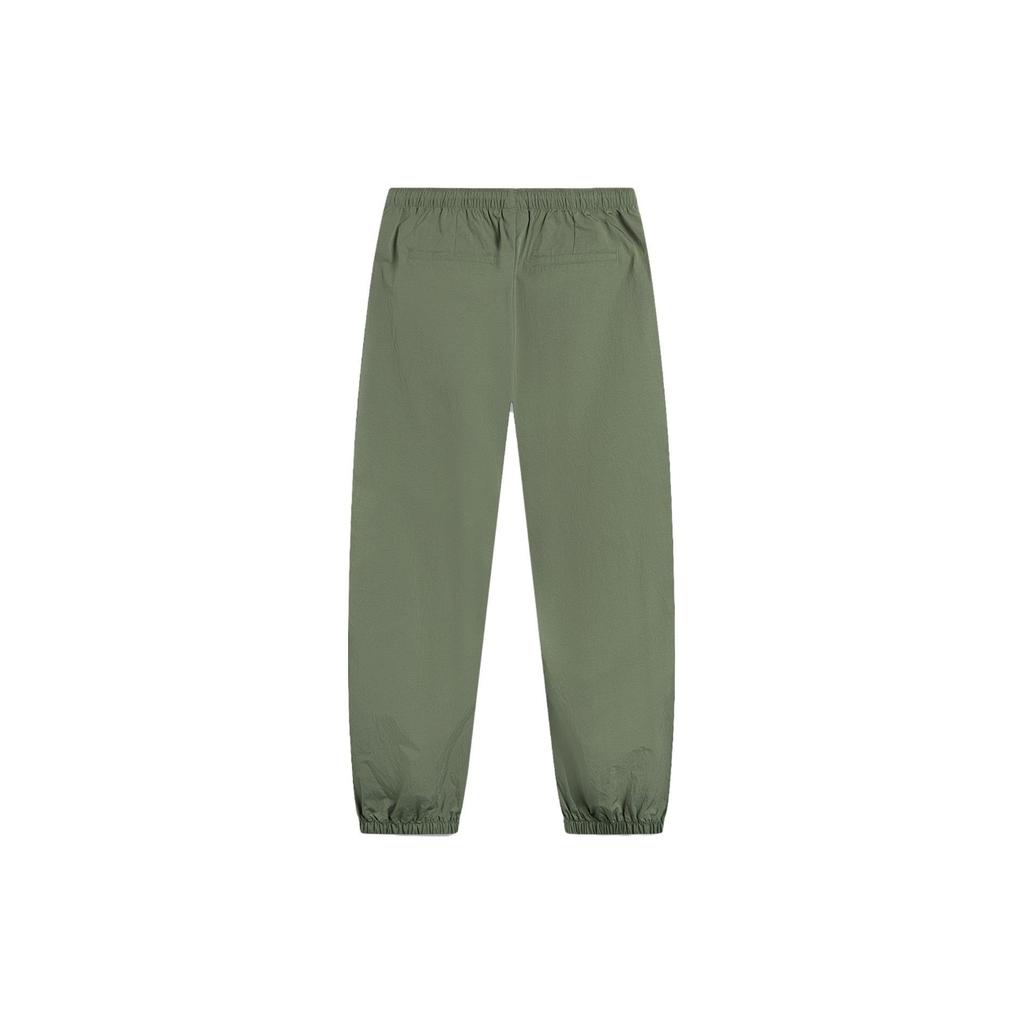 Li Ning Sports Fashion Series Solid Color Tapered Woven Cargo Pants Knitted Sports Pants Women Pants Thyme-Green AYKU610-5