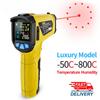 Digital Infrared Thermometer 400/800°C Industrial Non-contact Pyrometer High Temperature Meter Laser Thermometer Humidity Meter
