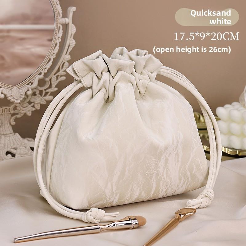 Klassische tragbare Kosmetiktasche mit Kordelzug aus wasserdichtem PU-Material für den täglichen Gebrauch