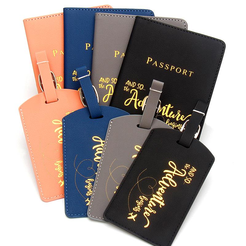 Magnetic-Resistant Heart-Shaped Travel Set: Passport Holder, Luggage Tag, Ticket Holder, ID Card Holder - Customizable for Branding.