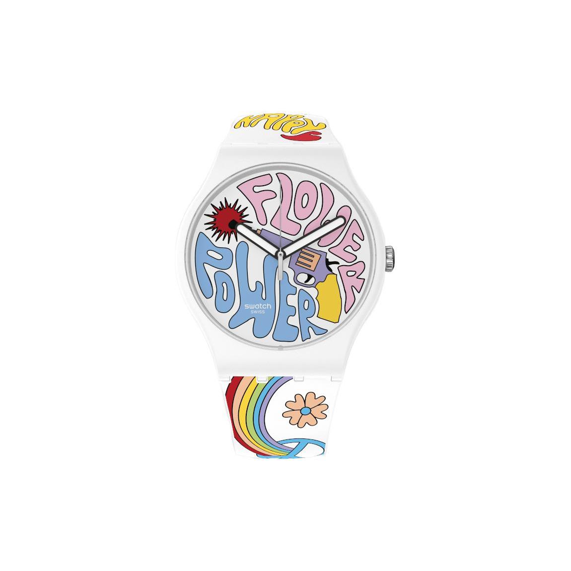 SWATCH Unisex White Watch SO32W107 SO32W107 Multicolor