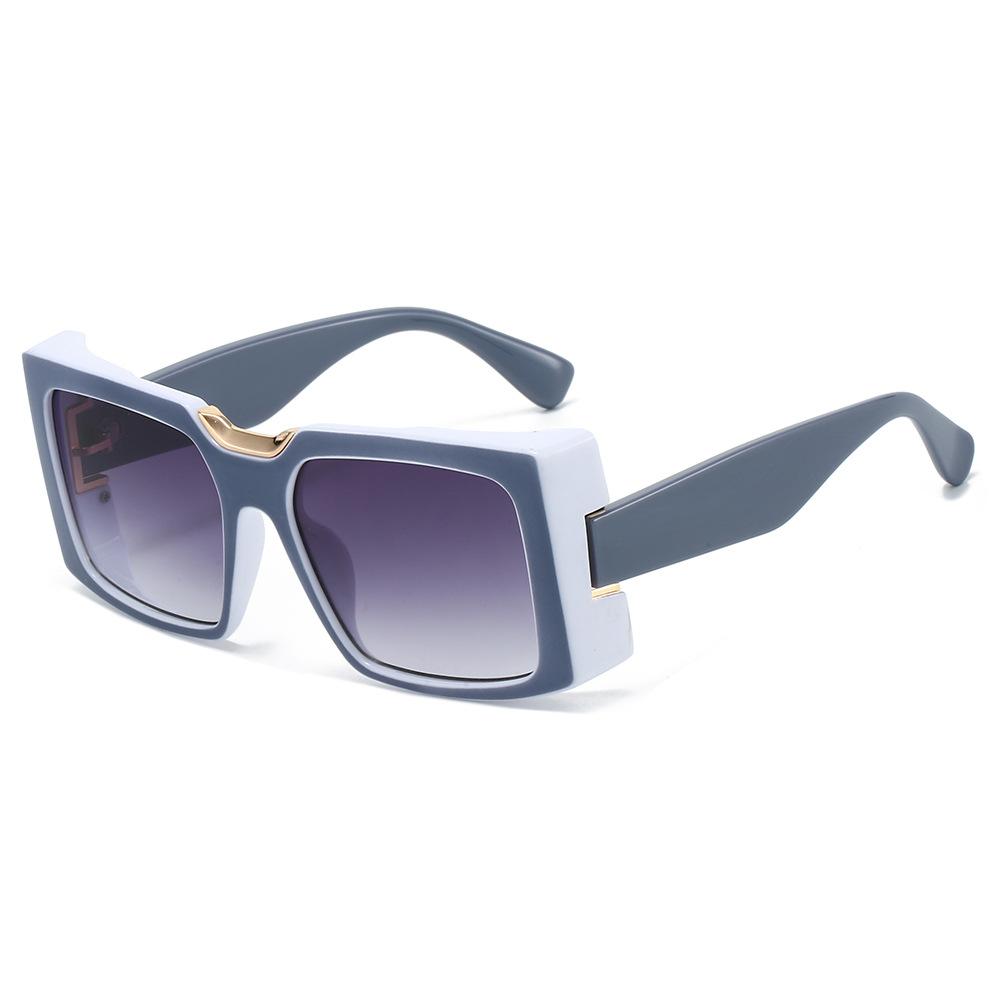 2025 Hip Hop Colorful Patchwork Sun Glasses Men Brand Luxury Square Sunglasses Women Bold Frames Ins Fashion