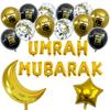 1 set Umrah Mubarak Ballongset Banderoll Muslimisk Festival Hem DIY-dekor Eid Mubarak Ramadan Kareem Hajj Festtillbehör