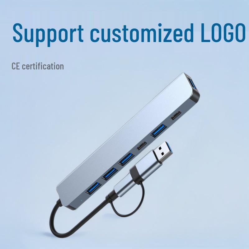 7-in-1 Type-C Expansion Hub with Multi-Functional Card Reader & Dual-Head Splitter