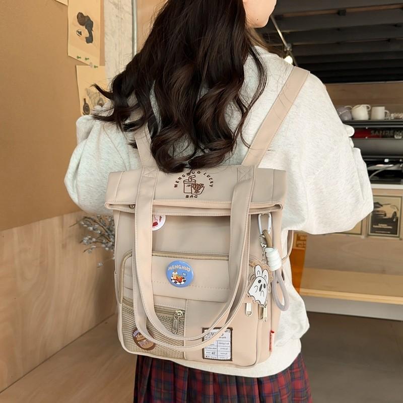 Large Capacity Japanese Style Nylon Tote Bag For Students And Commuters