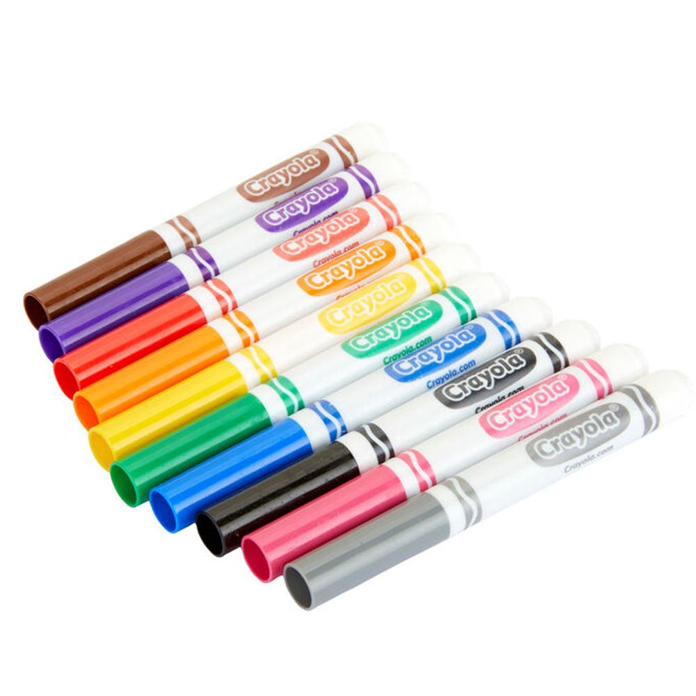 Markery Z Szeroką Końcówką Kolorowe Szkolne Markers Crayola 10 Kolorów