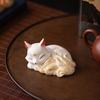 Nine Tailed Fox Statue Ceramic Animal Sculpture Mythical Creature Home Decor Living Room Tabletop Ornament Oriental Art Gift