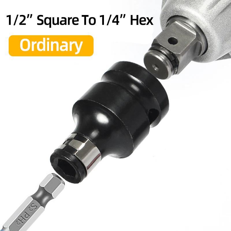PH2 Phillips Screwdriver Bits Cross Head Magnetic 50/100/150mm Hand Tool 1/2” Square To 1/4” Hex Wrench Socket Adapter Converter