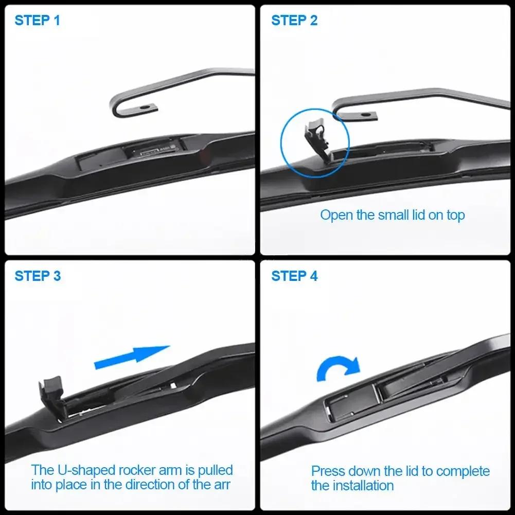 1 Stück Auto-Wischerblätter, universell, U-Typ, weicher Gummi, ohne Knochen, langlebig, geräuschreduzierend, Auto-Wischer 14" 16" 19" 20" 22"