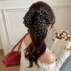Floral Bow Ribbon Hair Claw Grab Clip Flower Hairpin Barrettes Chiffon Bowknot Hair Clip  Women
