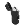 Outdoor Double Arc Electric Lighter Portable Waterproof Flashlight Lighter Charging Pulse Windproof