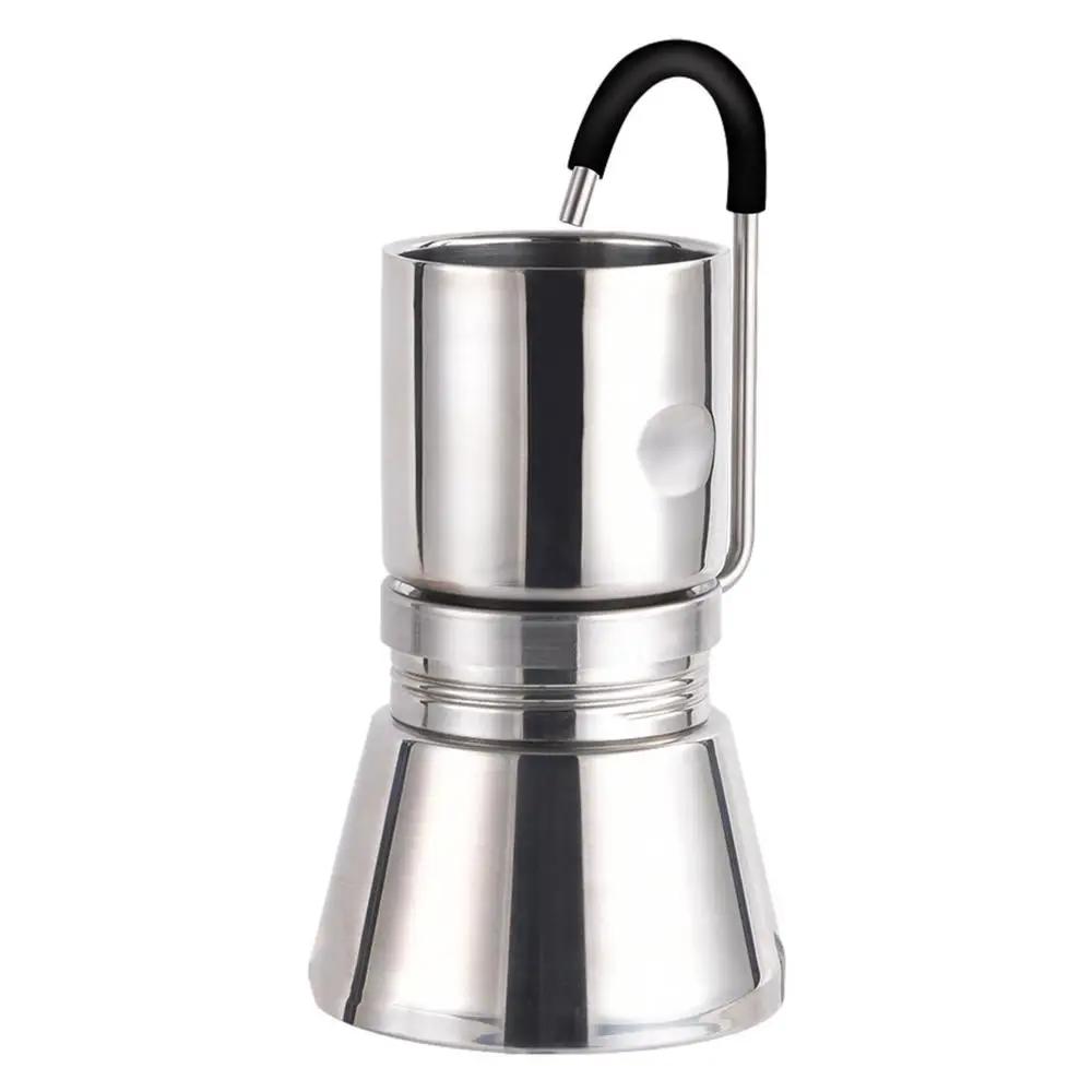 BRS-TC05 Кофеварка Эспрессо Кемпинговая Настольная Кофеварка Дистиллятор из Нержавеющей Стали Мока Кофеварка для Кемпинговых Аксессуаров #W