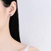 0.3-2ct Moissanite Earrings for Women Lab Grown Diamond Ear Studs 925 Silver Fine Jewelry Gift
