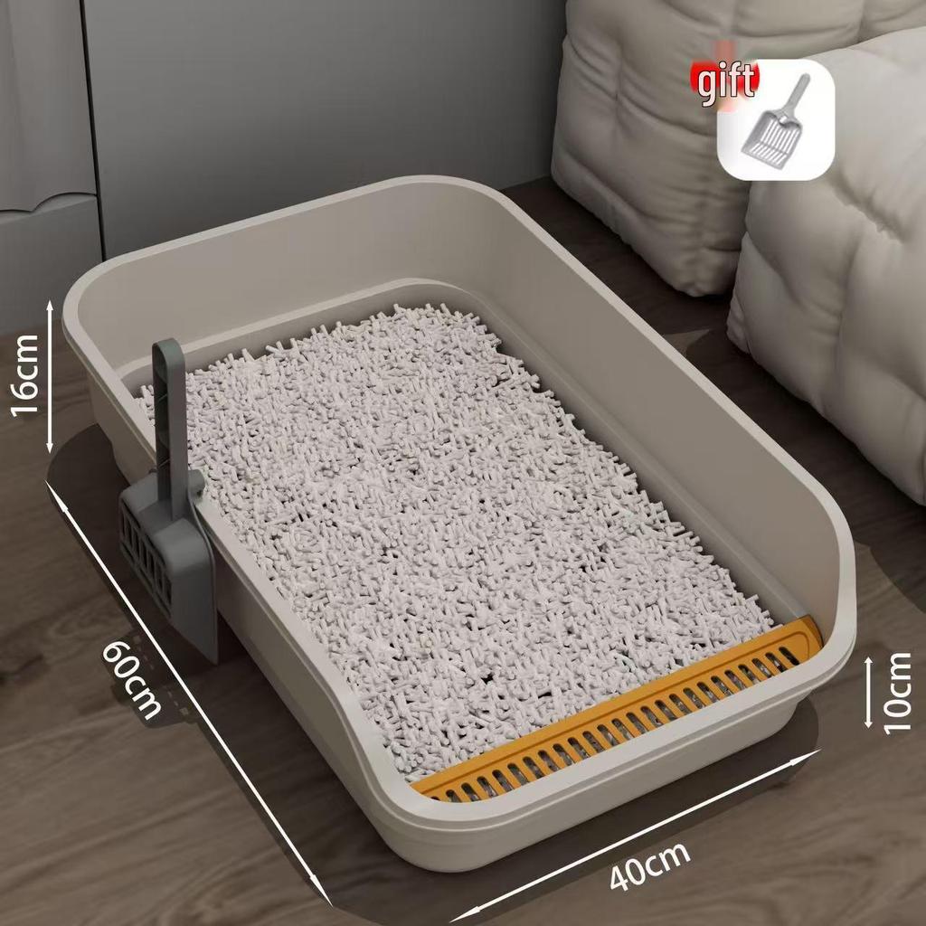 Anti-Splash Jumbo Cat Litter Box: Semi-Closed Super Large Cat Toilet
