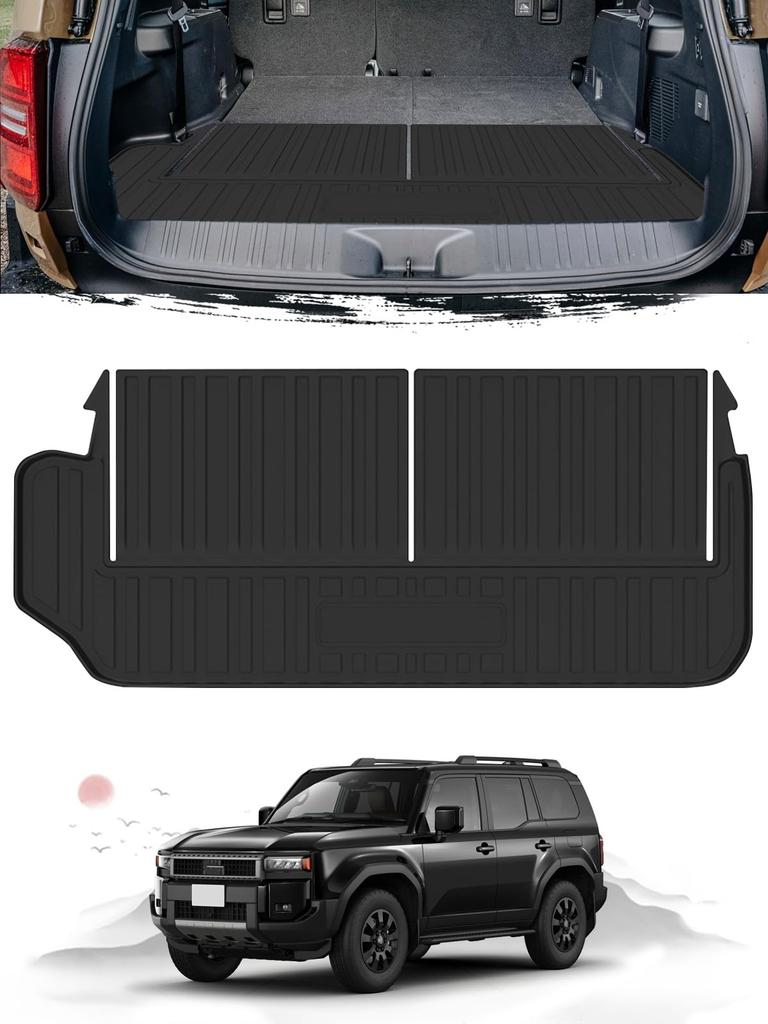 ruiya Foldable 2024 New Toyota Land Cruiser 250 Exclusive Luggage Mat for Land Cruiser 250 Land Cruiser 250 Luggage Tray 3D Luggage Mat Waterproof TPE