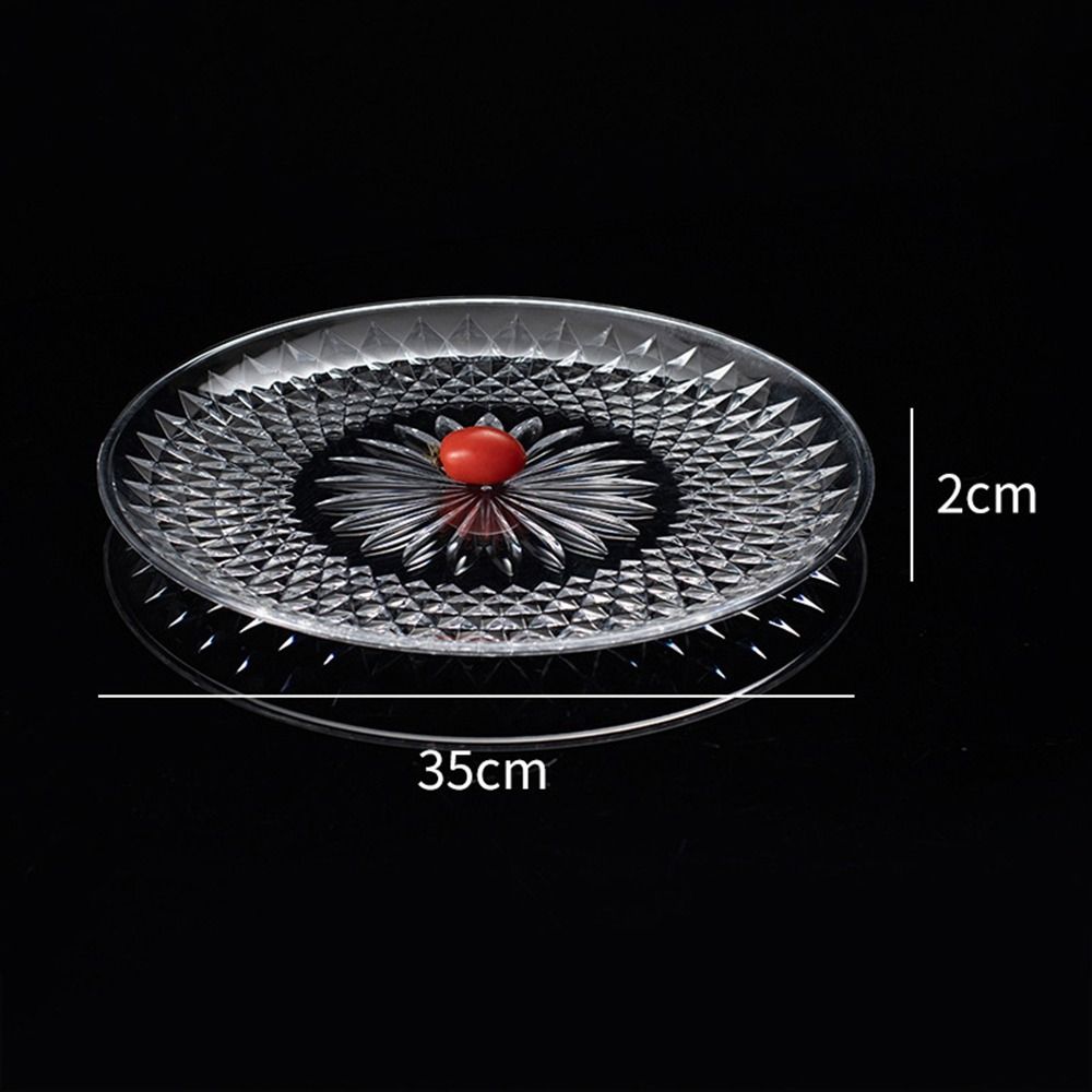 Kreativní talíř Průhledný ovocný talíř KTV Plastový vícevrstvý talíř na dort Kreativní dvojitý ovocný talíř