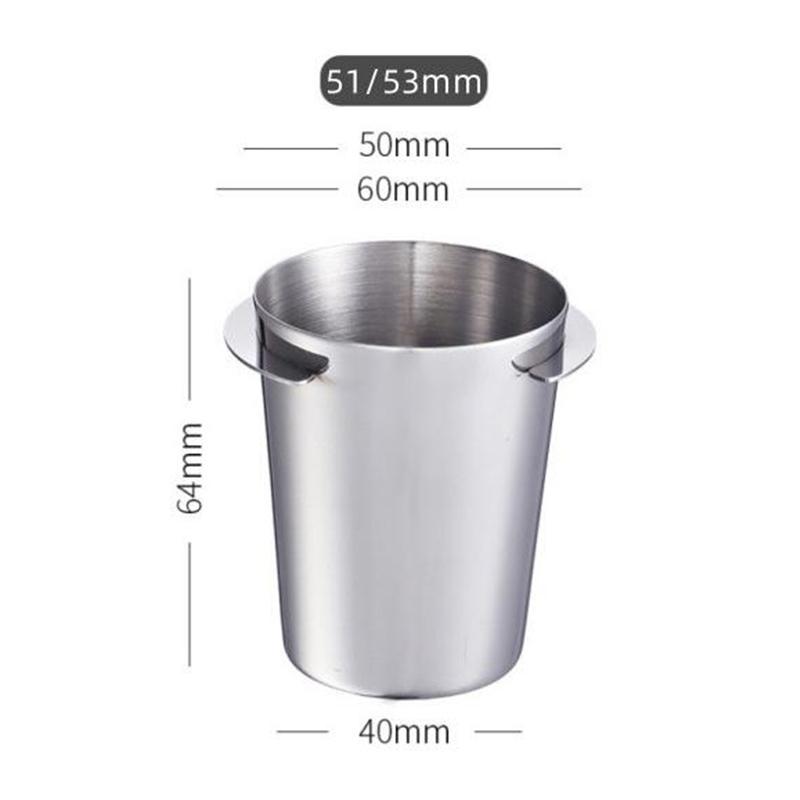 Espresso Powder Catch Cup Food Grade Stainless Steel Portable Coffee Dosing Cup 51mm 58mm Practical Coffee Bar Accessory