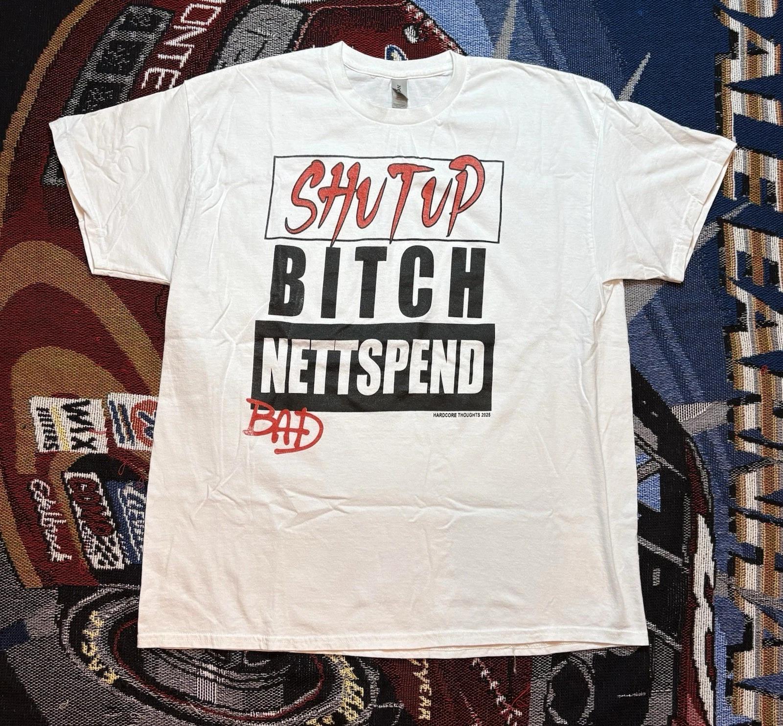 Nettspend STFU Shirt Shut Up Promo Men’s XL Rap Hip Hop Hardcore Thoughts S