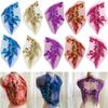 Phoenix Tail Feather Sequins Patches DIY Clothing Applique Sequin Embroidery  Stage Costumes