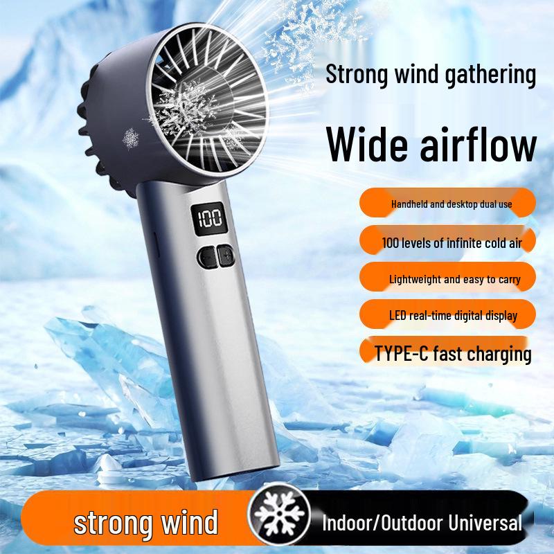 

JK107 Portable Silent Desktop Fan: 100-Speed, Lightweight, Rechargeable, Strong Wind, Long Battery Life Not Specified