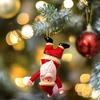 2D Christmas Santa Claus Leaky Butt Pendant Resin Creative Hanging Santa Claus Toy Theme Funny for Xmas Tree Decorations